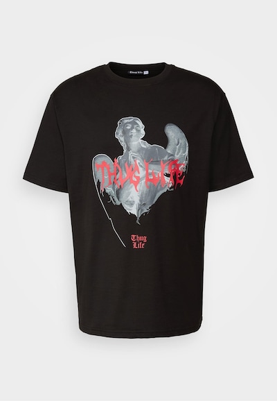Thug Life Shirt 'Thug Life Atmosphere' in Grey / Red / Black, Item view