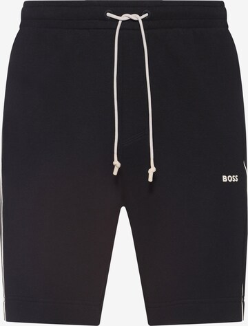 BOSS Green Regular Pants ' Headlo 1 ' in Black: front