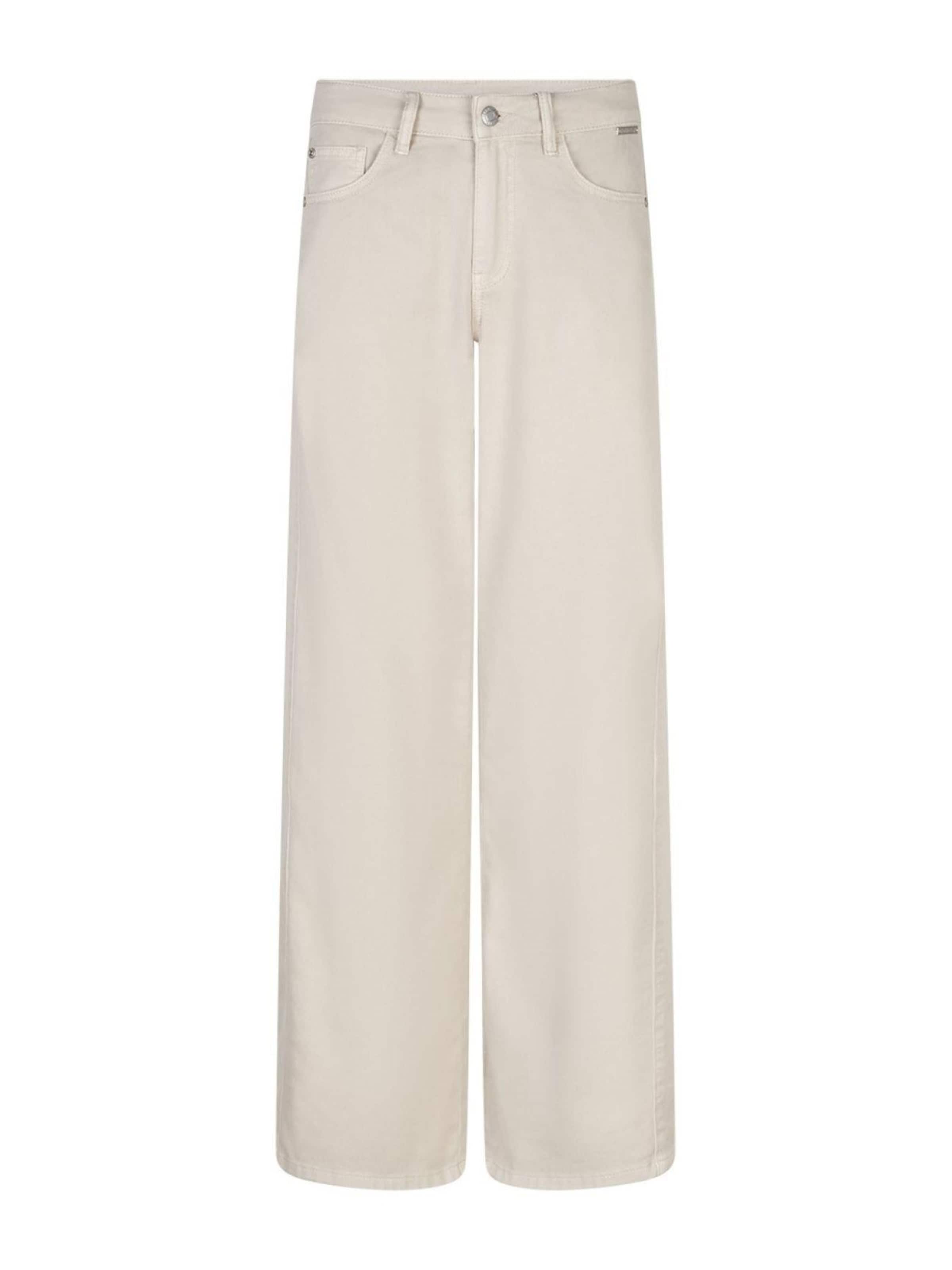 Red Button Regular Broek 'Red Button Claudette twil Kit' in Beige: voorkant