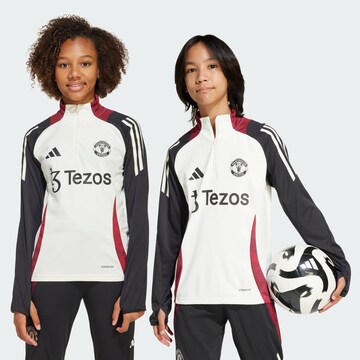 T-Shirt fonctionnel 'Manchester United Tiro 24' ADIDAS PERFORMANCE en blanc : devant