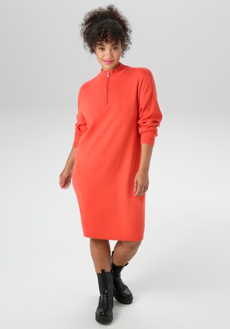 Aniston Knitted dress in Orange