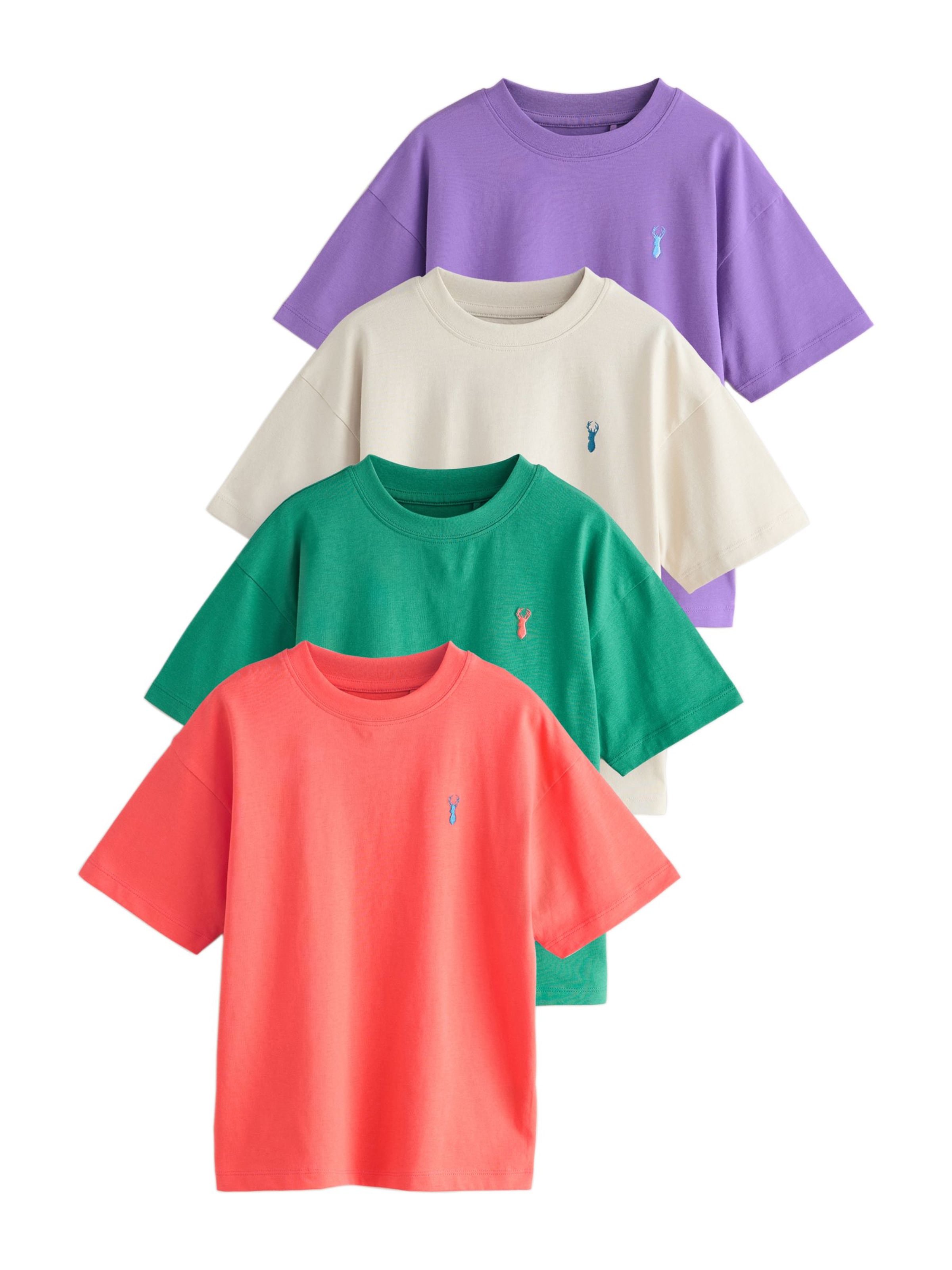 Next T-shirt i ecru / grön / lila / orange, Produktvy