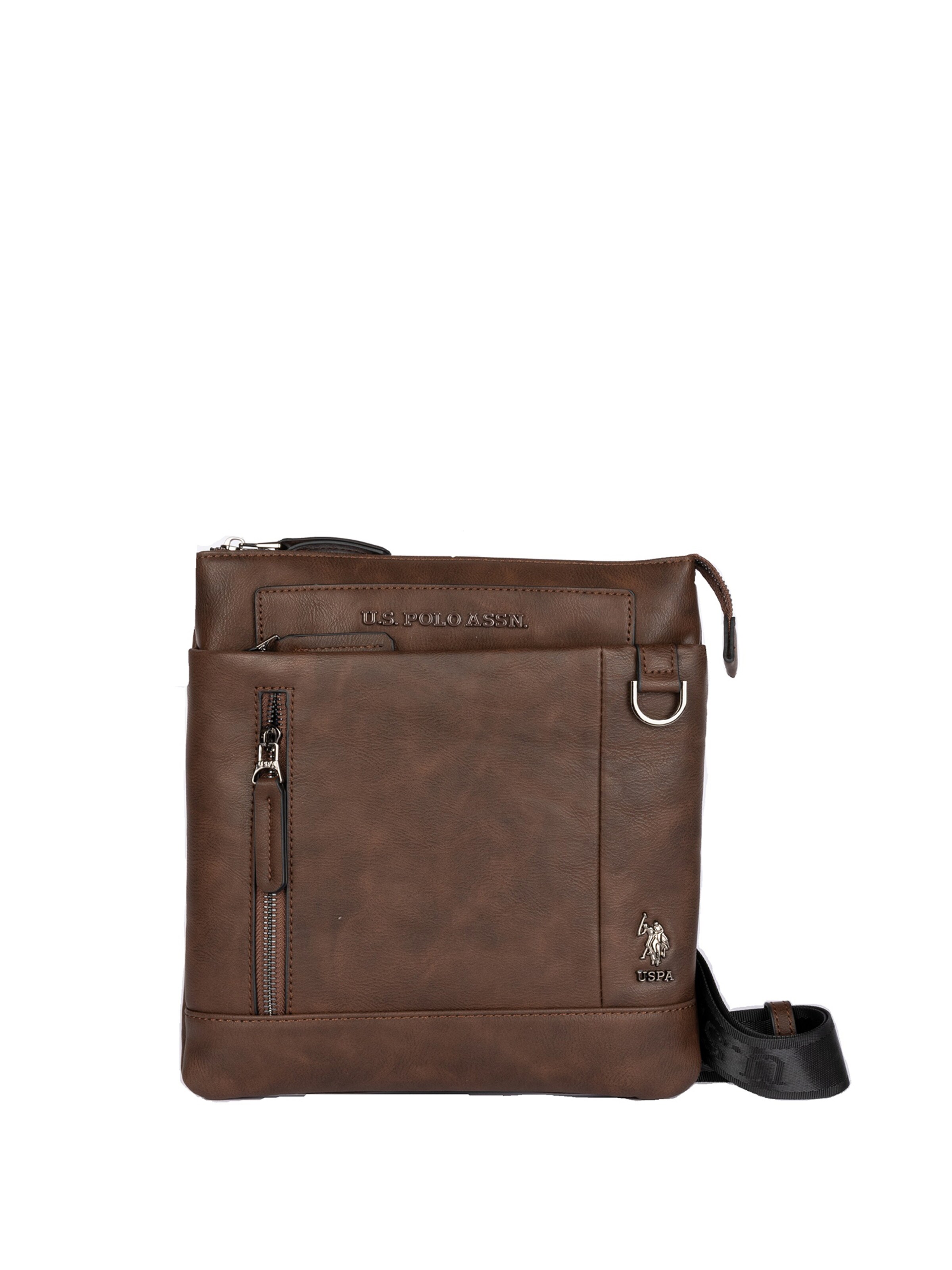 U.S. POLO ASSN. Crossbody Bag in Brown: front