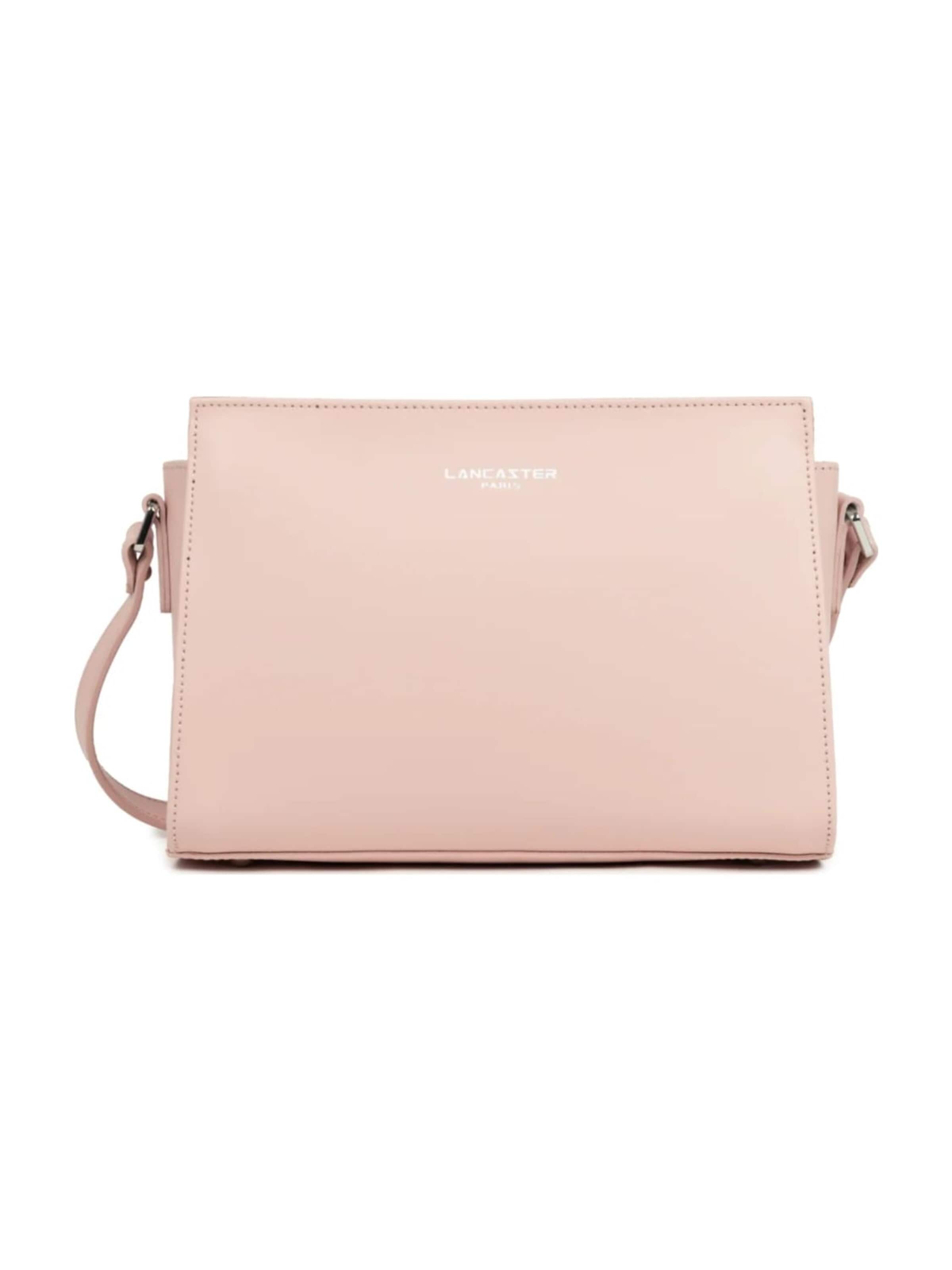 Sac à bandoulière 'Lancaster Sac trotteur Zippée S Smooth Poudre' LANCASTER Paris en rose : devant