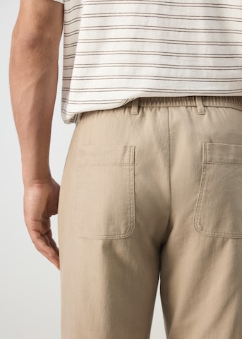 MANGO MAN Voľný strih Nohavice 'ONIX' - Béžová