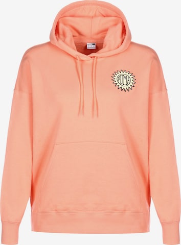 PUMA Sweatshirt 'Downtown' in Oranje: voorkant