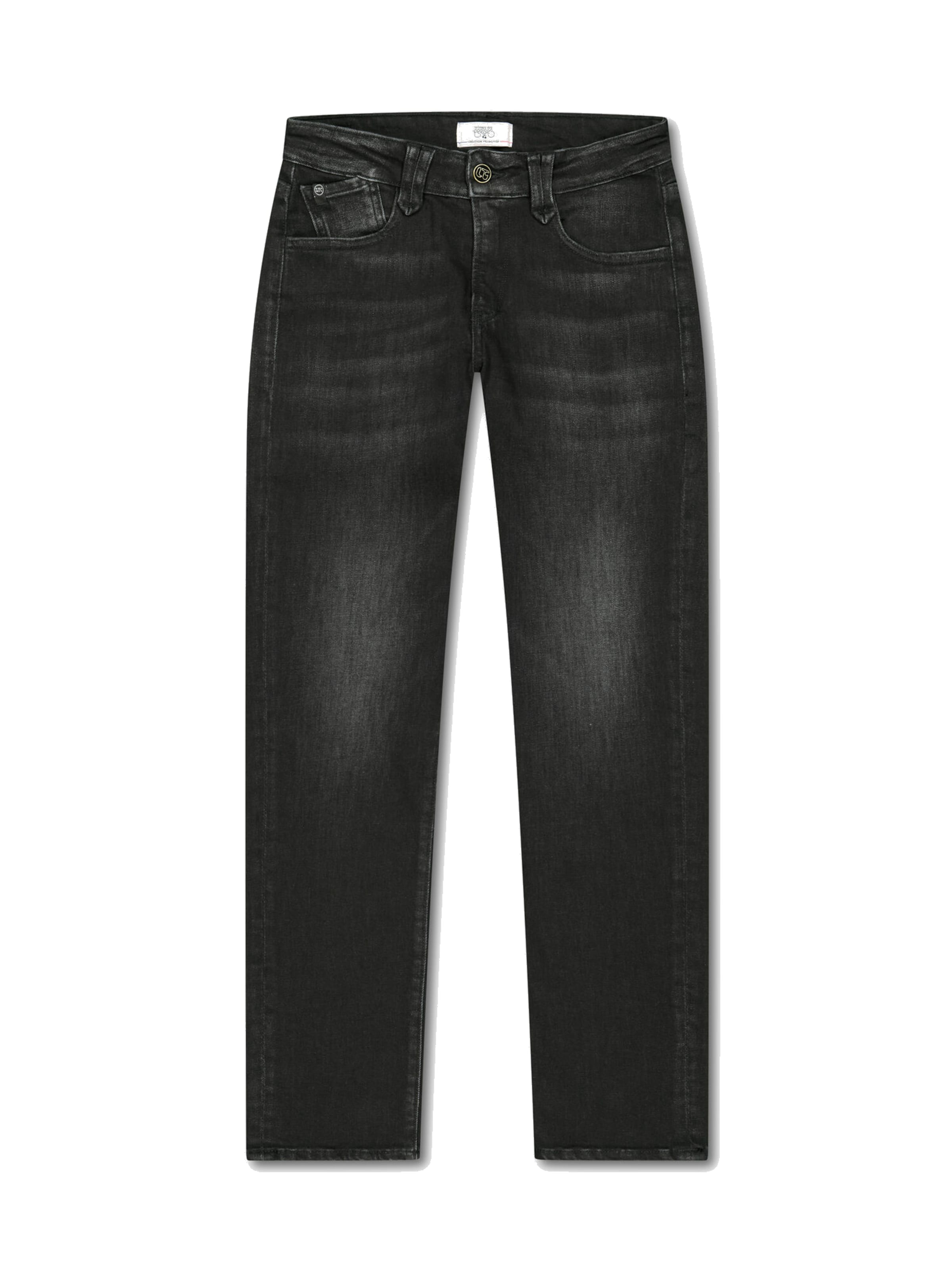 Coupe slim Jean Le Temps Des Cerises en noir : devant