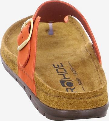 ROHDE T-Bar Sandals in Orange