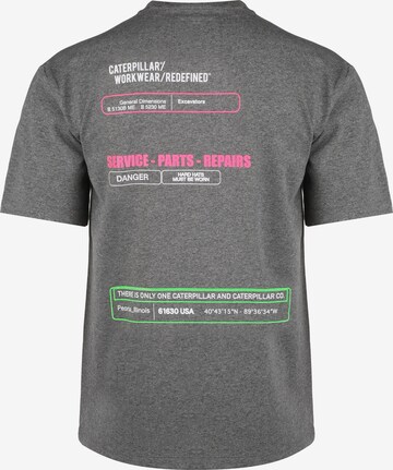T-Shirt 'Caution' CATERPILLAR en gris