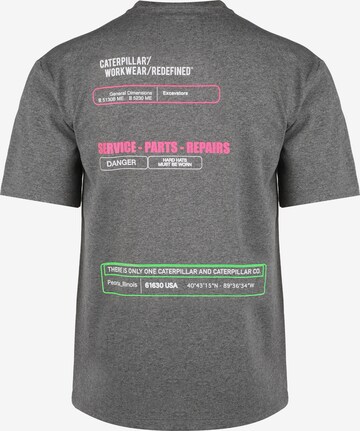 CATERPILLAR T-Shirt 'Caution' in Grau