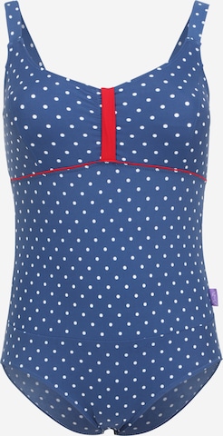 petit amour Bustier Badpak 'AIMEE' in Blauw: voorkant