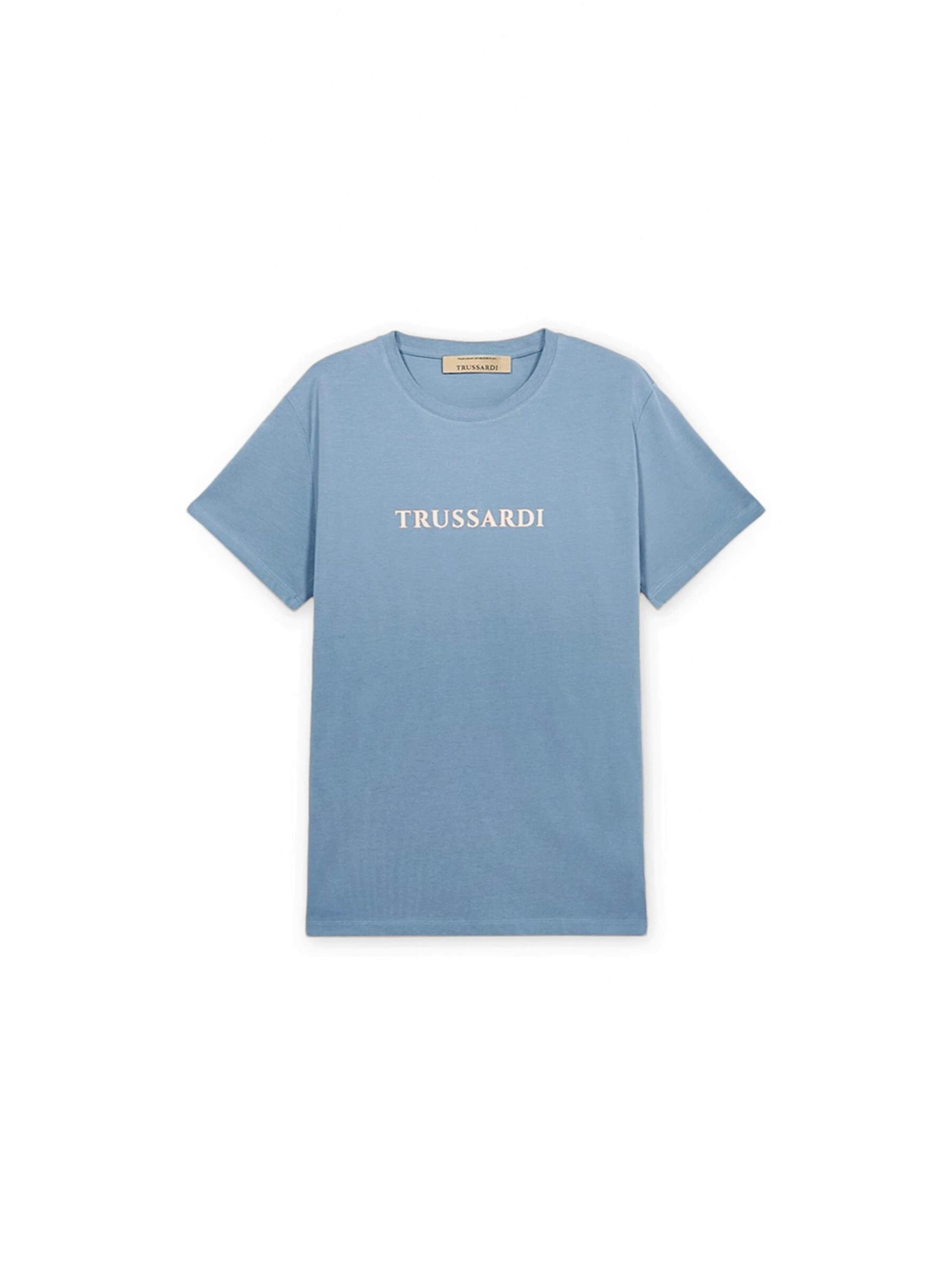 T-Shirt Trussardi en bleu : devant
