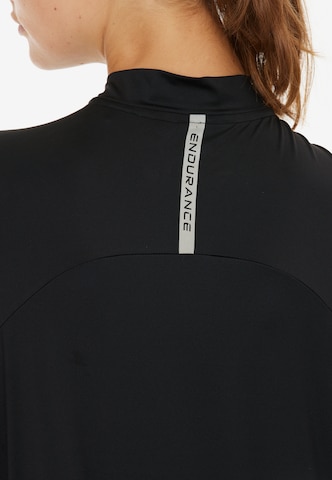 ENDURANCE Athletic Zip-Up Hoodie 'Jackie' in Black