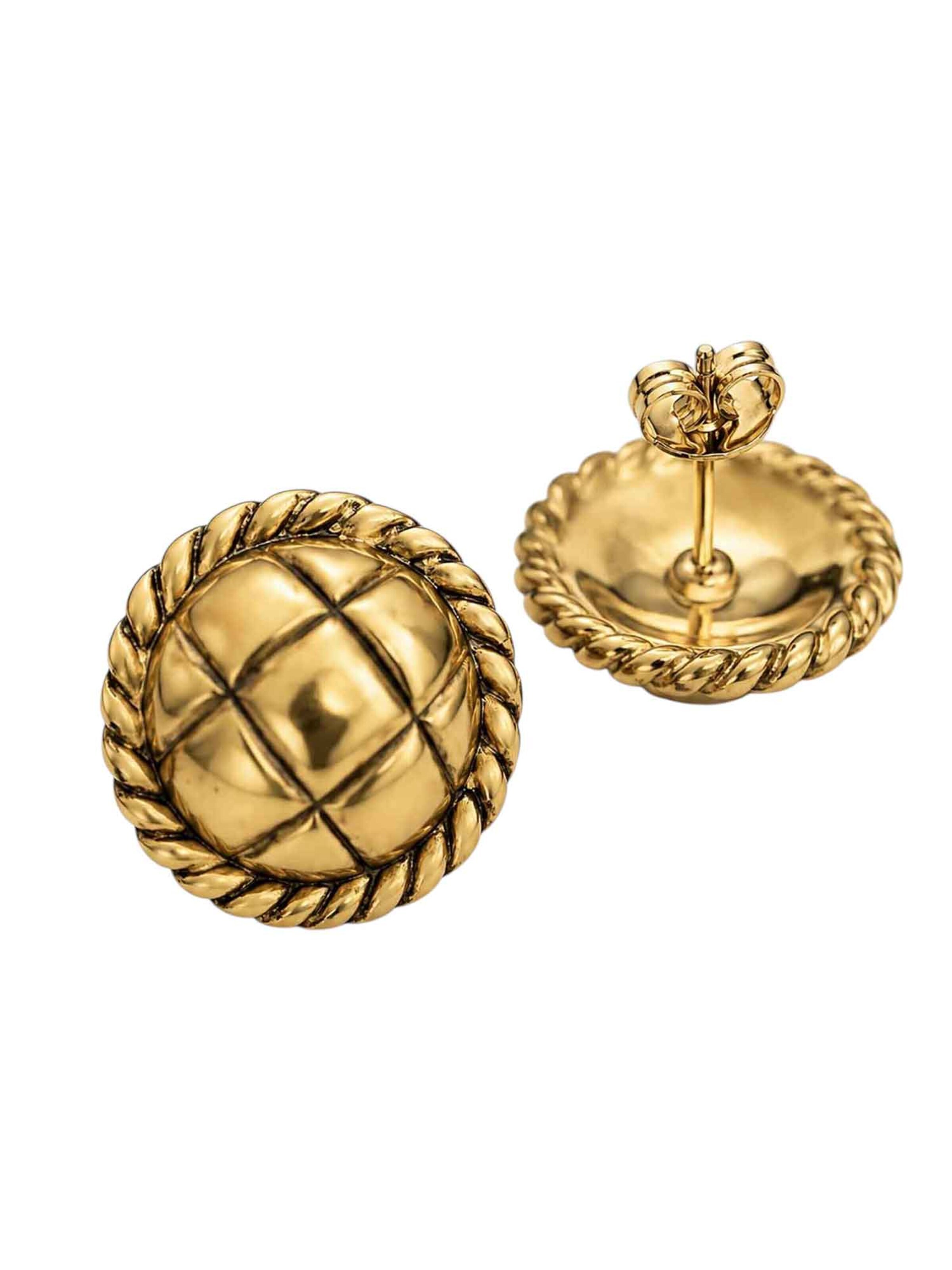 Orecchini 'Elegant Retro Round Gold Earrings' di RteRme in oro