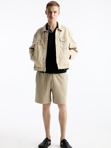 Loosefit Pantalon Pull&Bear en beige