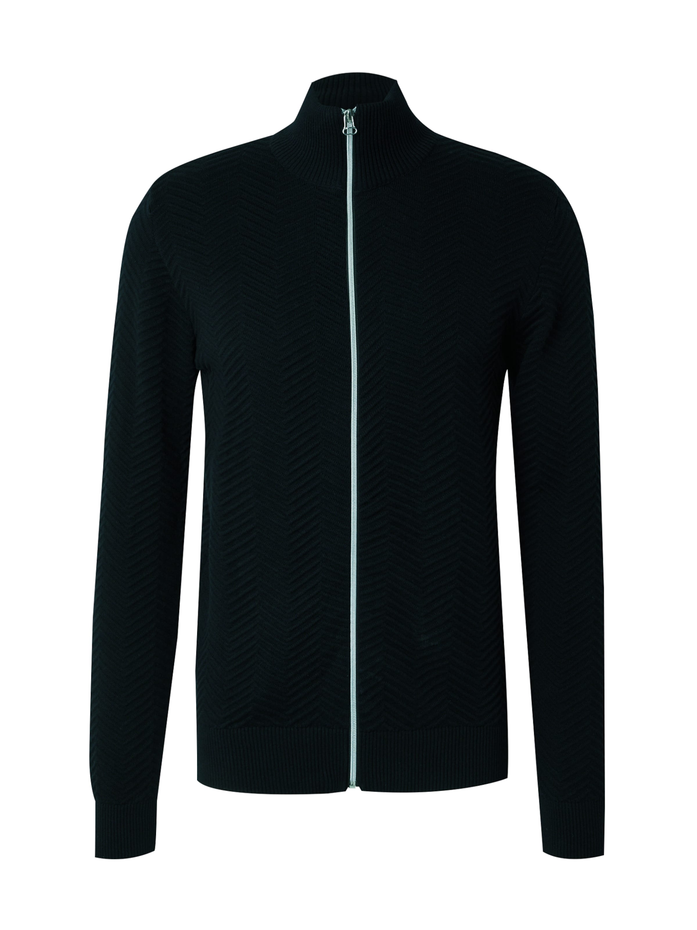 Kronstadt Knit cardigan 'Carlo' in Black: front