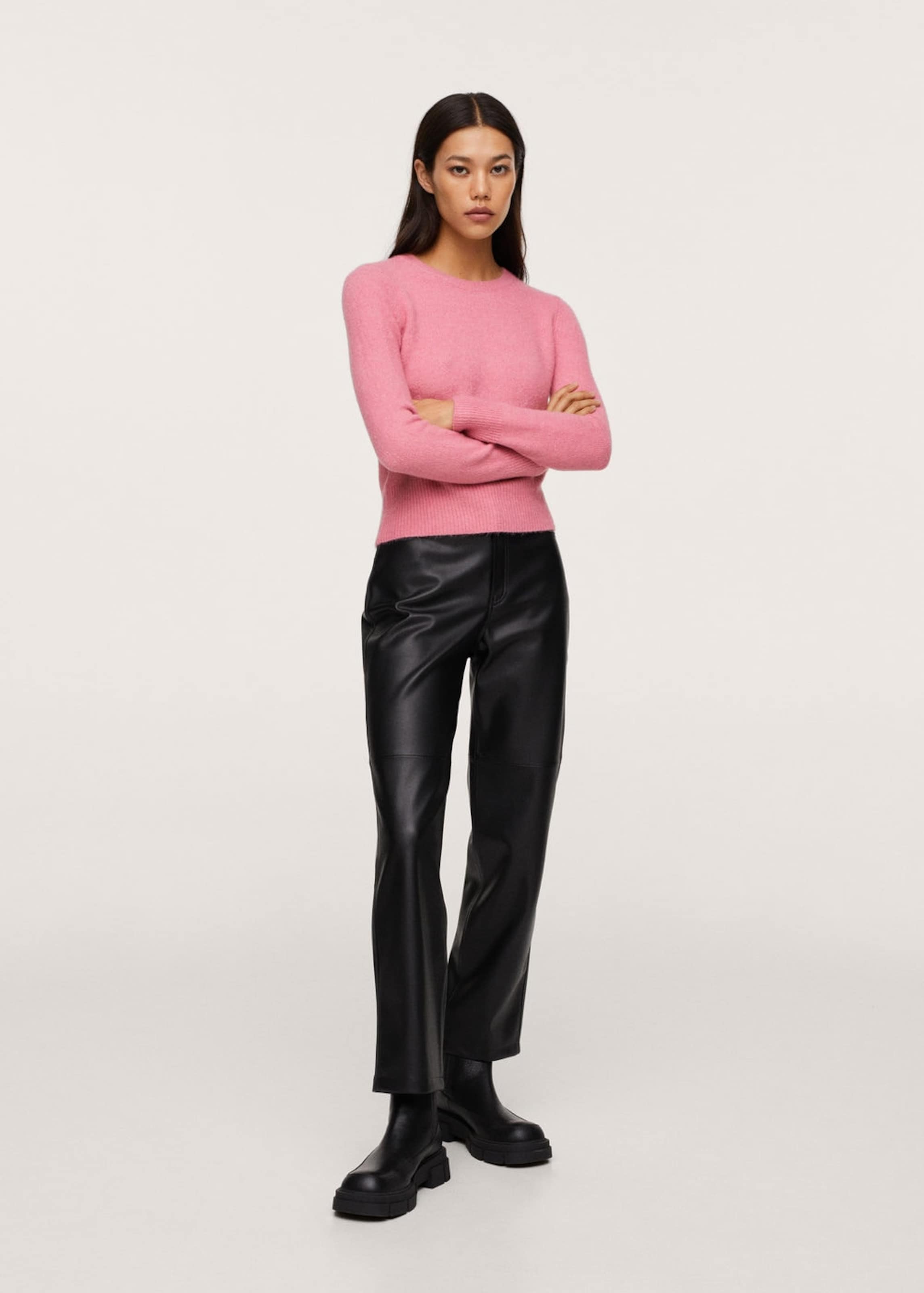Frauen Große Größen MANGO Pullover in Hellpink - MJ41164 Frauen Große Größen MANGO Pullover in Hellpink - MJ41164