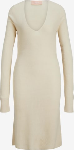 JJXX Gebreide jurk 'Joana' in Beige: voorkant