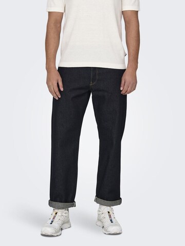 Only & Sons Regular Jeans in Blauw: voorkant