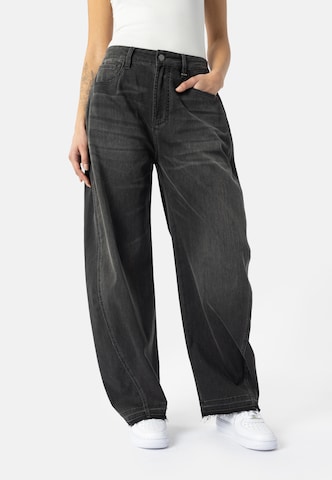 Elias Rumelis Barrel Jeans 'Noralie' in Black: front