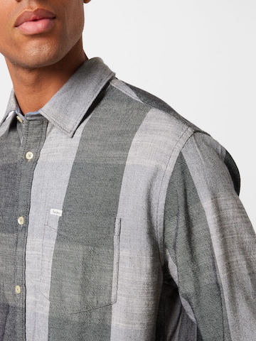 Pepe Jeans Regular fit Button Up Shirt 'BIG' in Grey