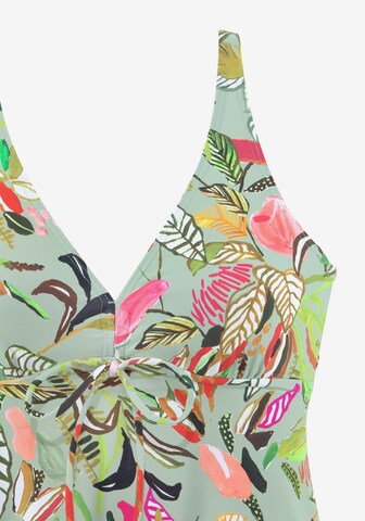 s.Oliver Triangle Tankini Top 'Herbst' in Green: back