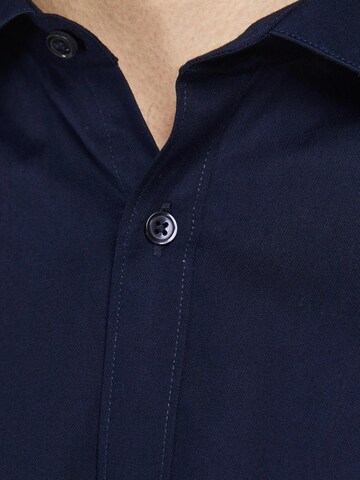 JACK & JONES Slim fit Button Up Shirt '12201905' in Blue