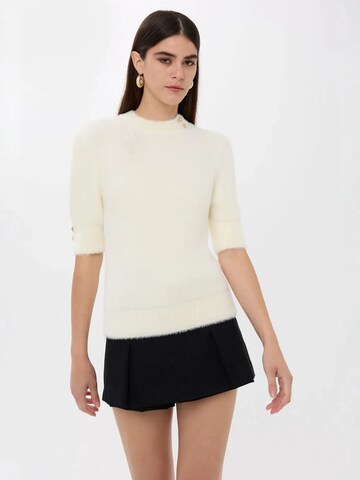 Hiccup Pullover in Weiß: Vorderseite