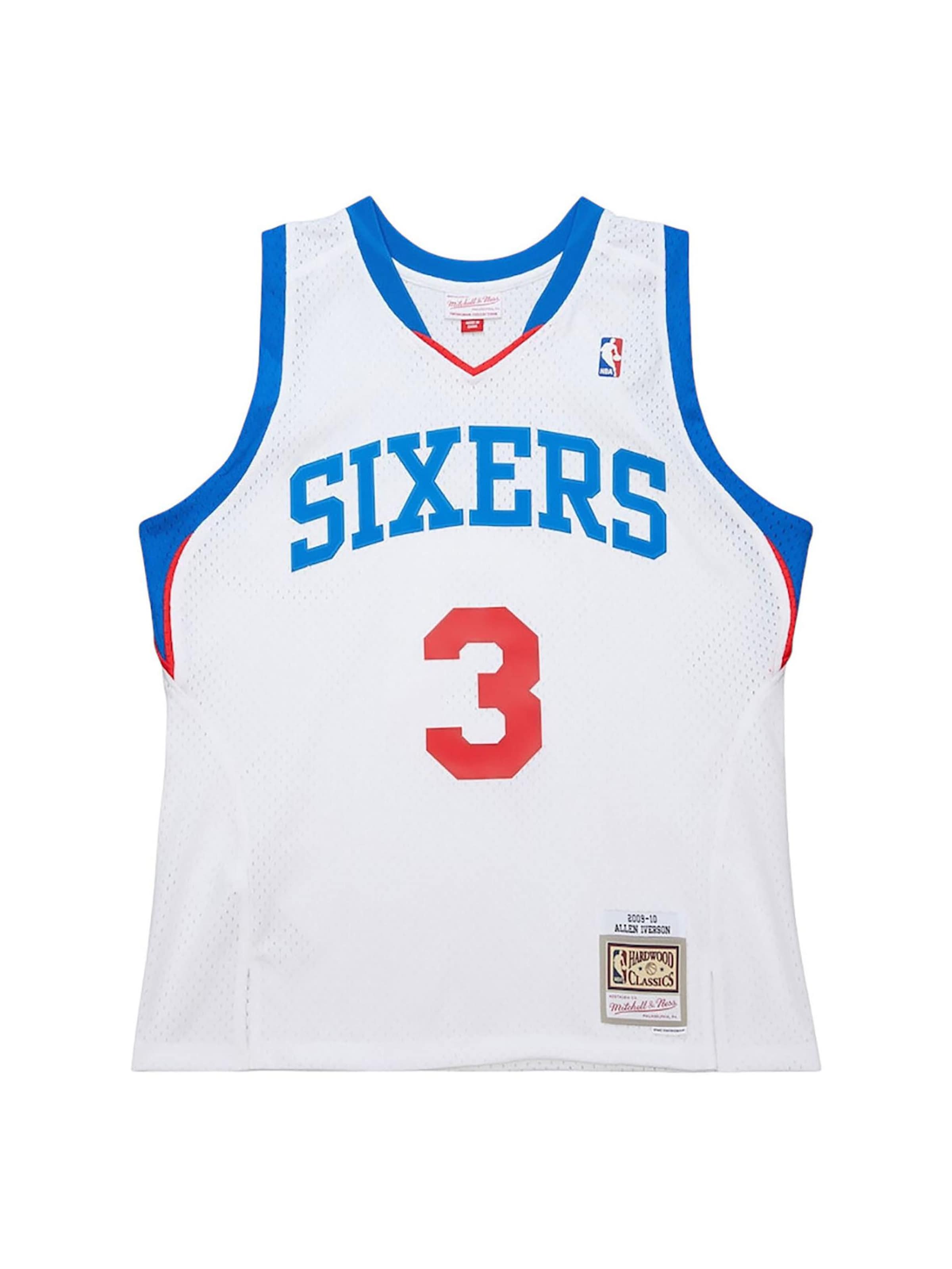 Mitchell & Ness Trikot 'Philadelphia 76ers Allen Iverson 2009/10' in Weiß: Vorderseite