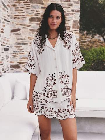 Next Blouse in Wit: voorkant