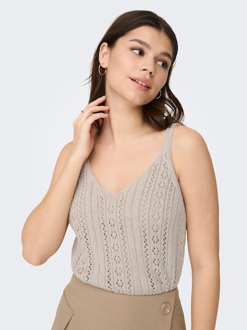 ONLY Knitted top 'Lyzet' in Grey