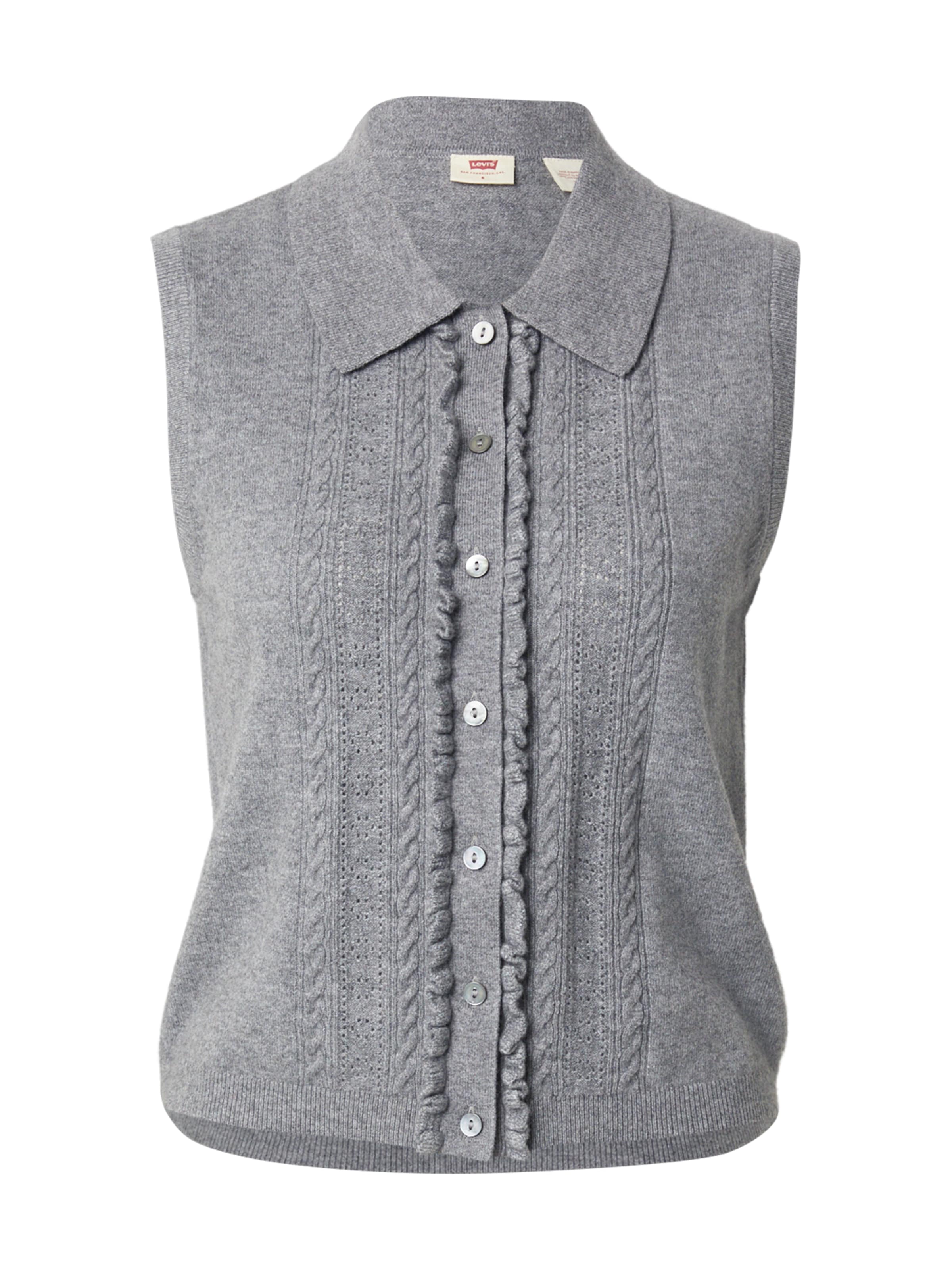 szürke melír LEVI'S ® Kötött mellény 'Supersoft Mini Ruffle Vest Top', Termék nézet