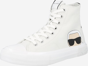 Karl Lagerfeld Magas szárú sportcipők 'KAMPUS III' - fehér: elől