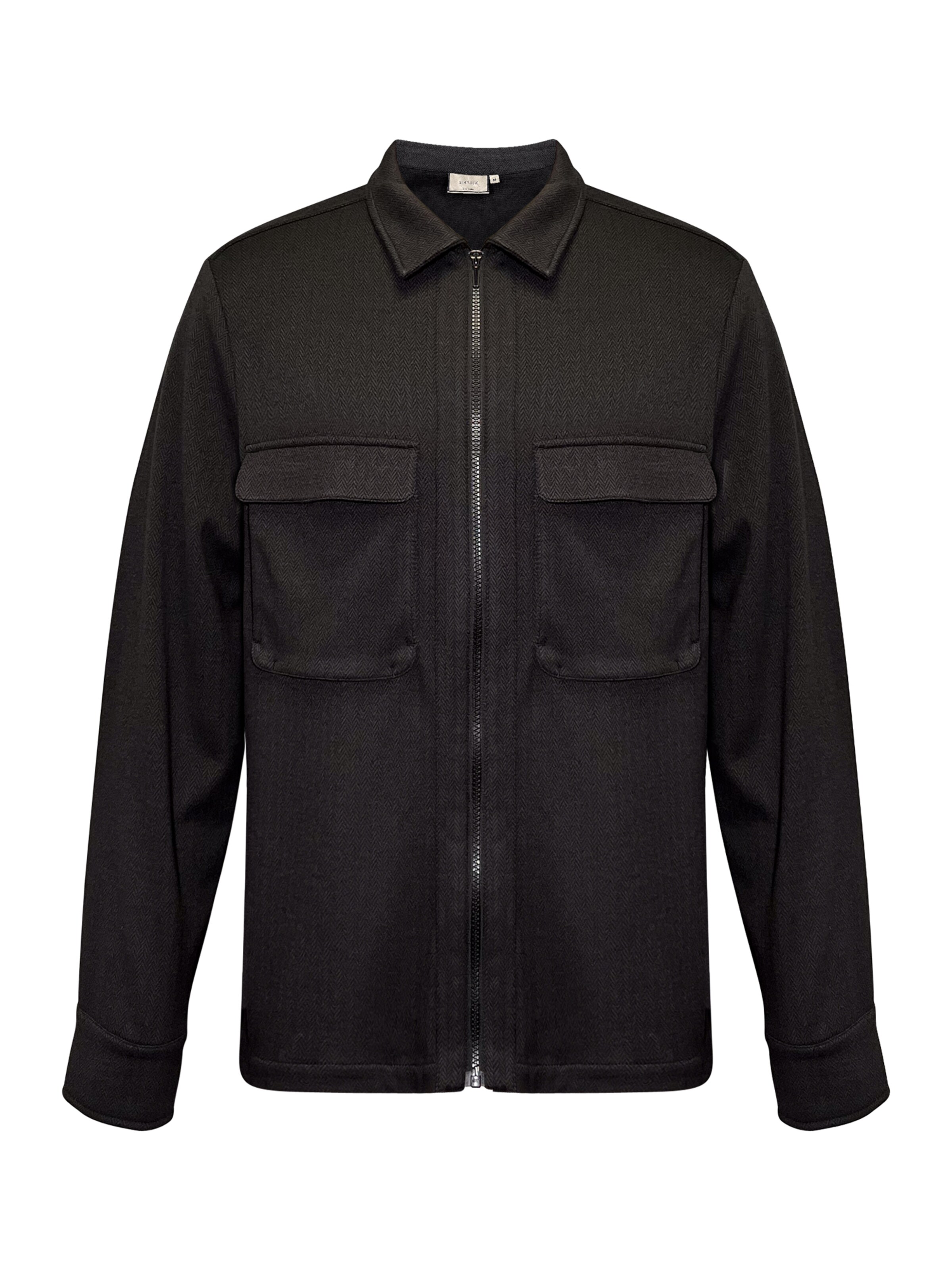 SikSilk Sweatjacke in Schwarz: Vorderseite