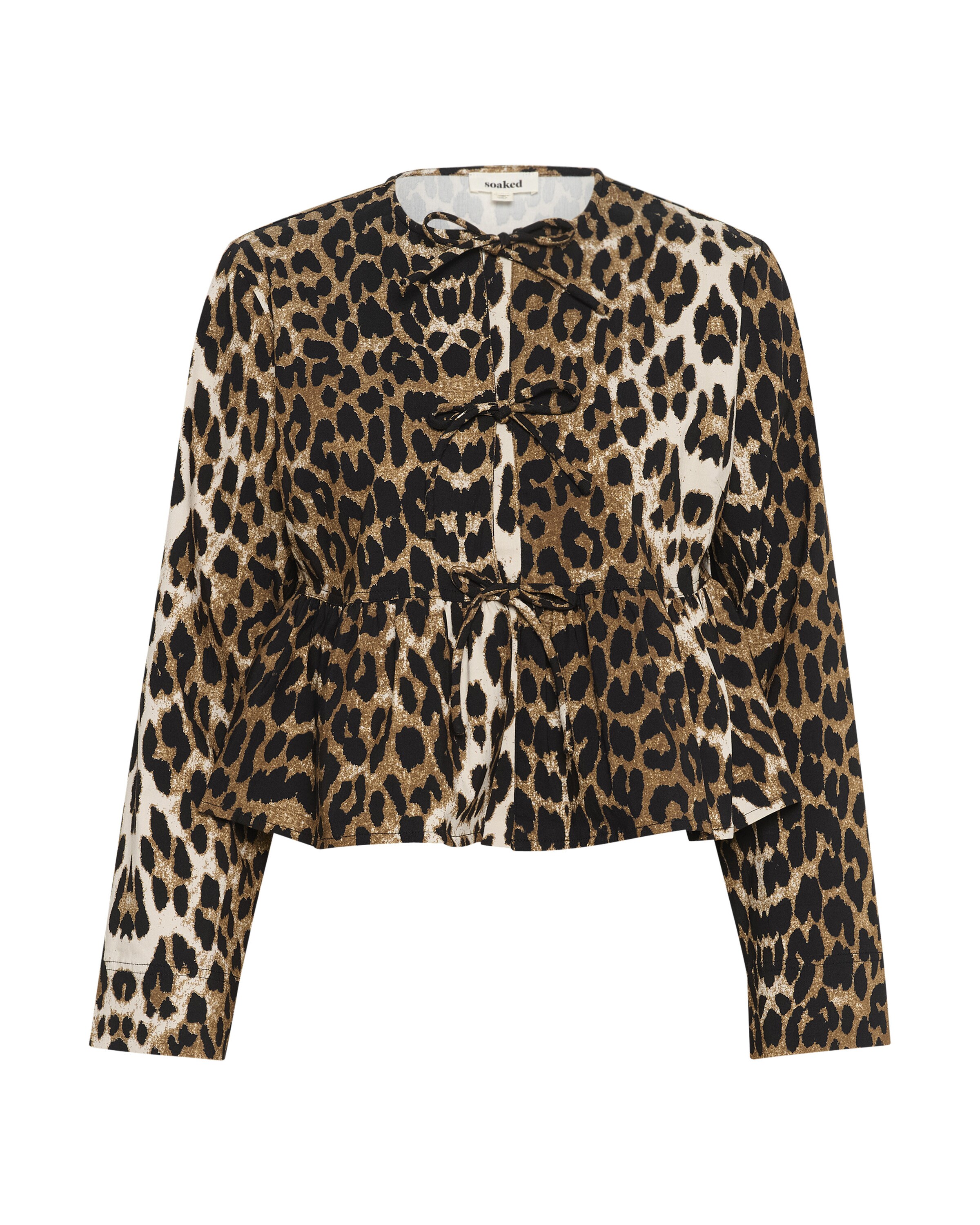 SOAKED IN LUXURY Bluse 'SLXala' i beige / brun / sort, Produktvisning