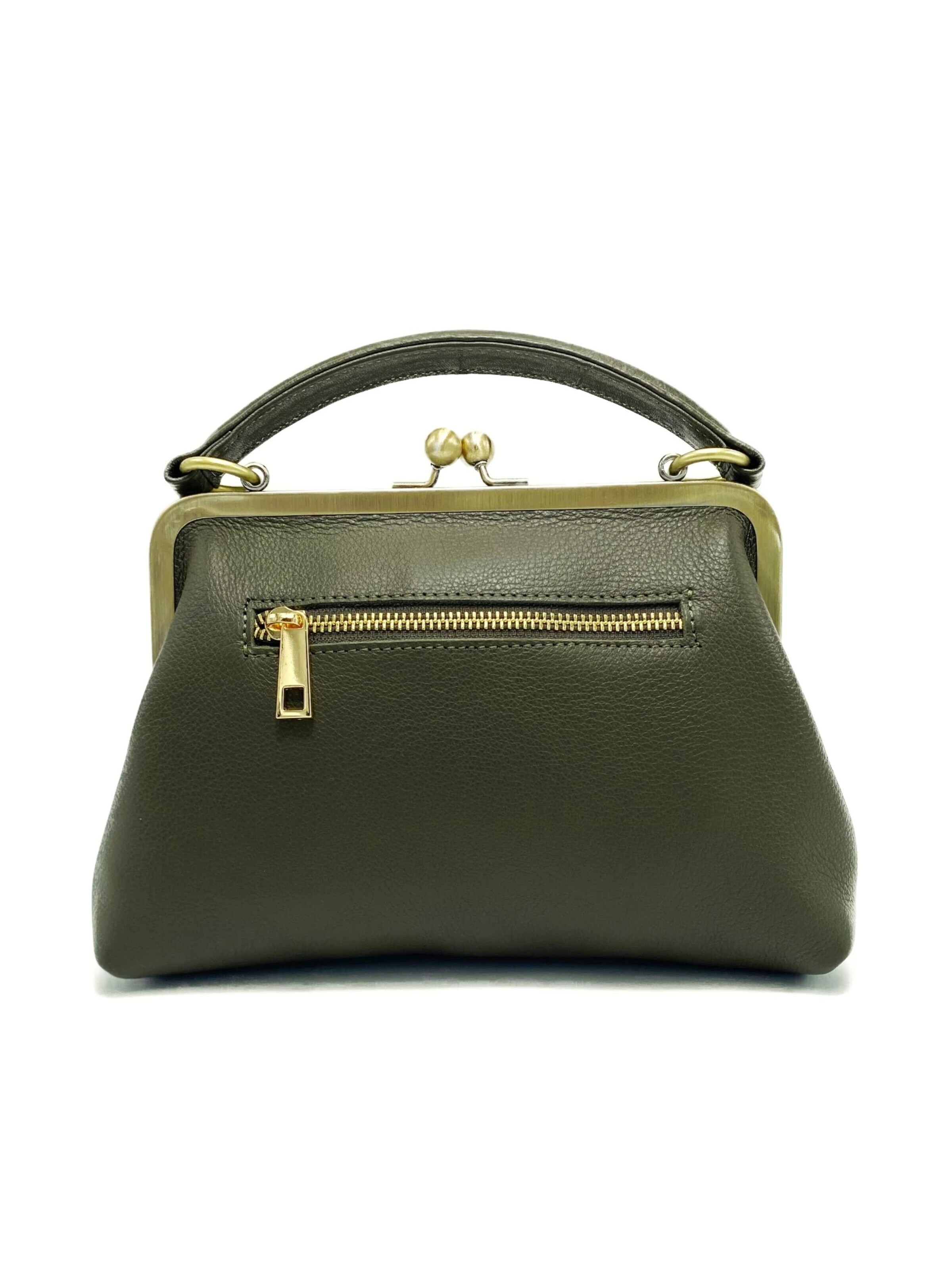 Taschenkinder Handbag 'Kleine Olive – Leder Handtasche & Umhängetasche' in Green