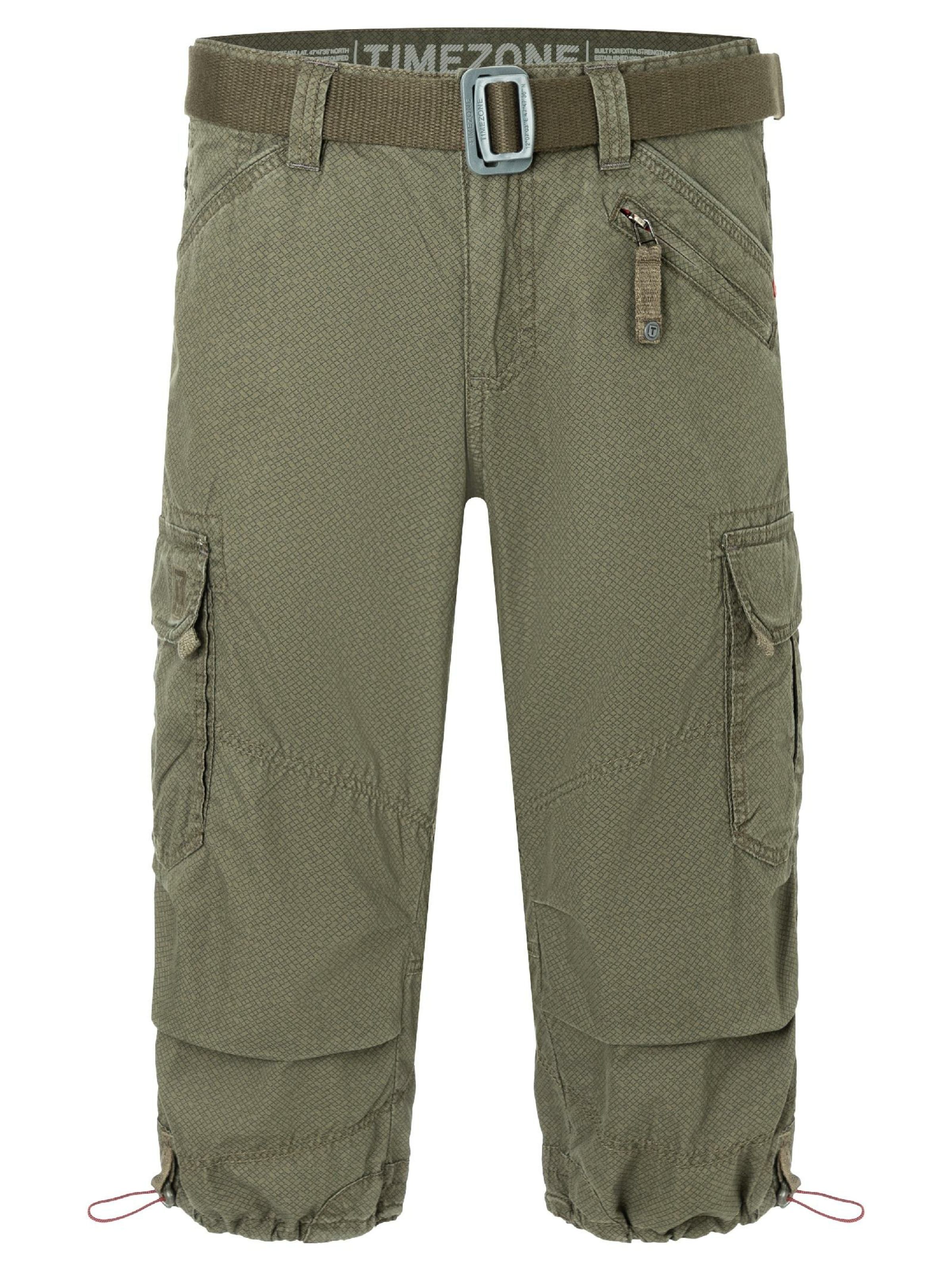 TIMEZONE Loosefit Cargohose 'Miles' in Grün: Vorderseite