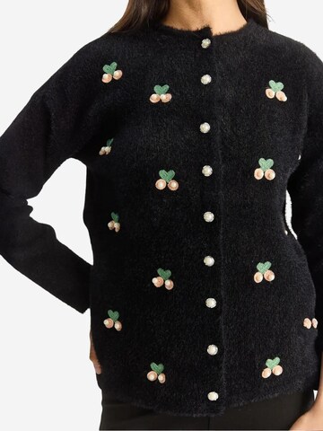 Bianco Lucci Strickjacke 'Strickjacken'‌‌‌‌‌‌‌‌‌ in Schwarz