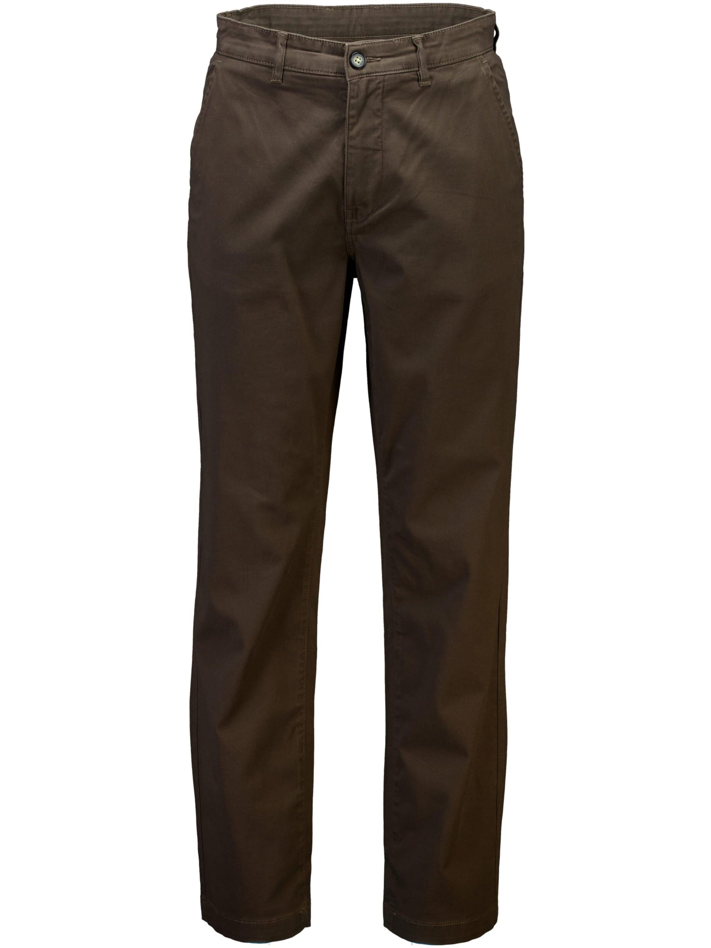 Baggy Pantalon chino Lindbergh en marron : devant