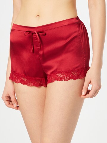 ETAM Spodnie od piżamy 'MILKY' w kolorze czerwony: przód