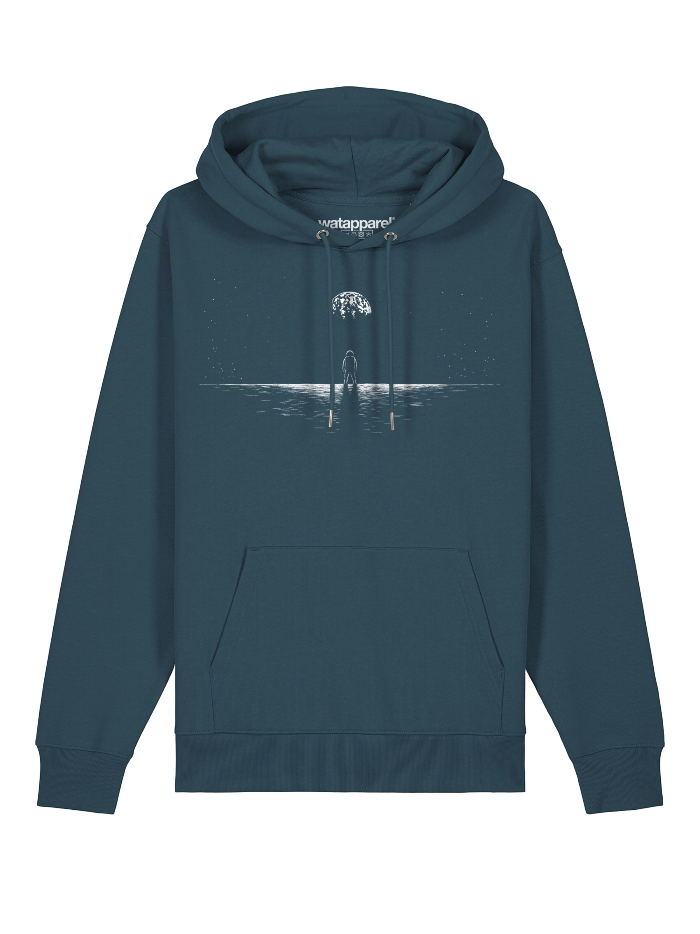 Watapparel Sweatshirt ' Lost in space ' in Blauw: voorkant