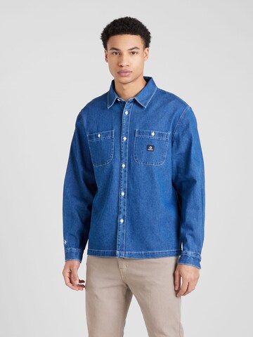 CONVERSE Regular fit Button Up Shirt in Blue: front