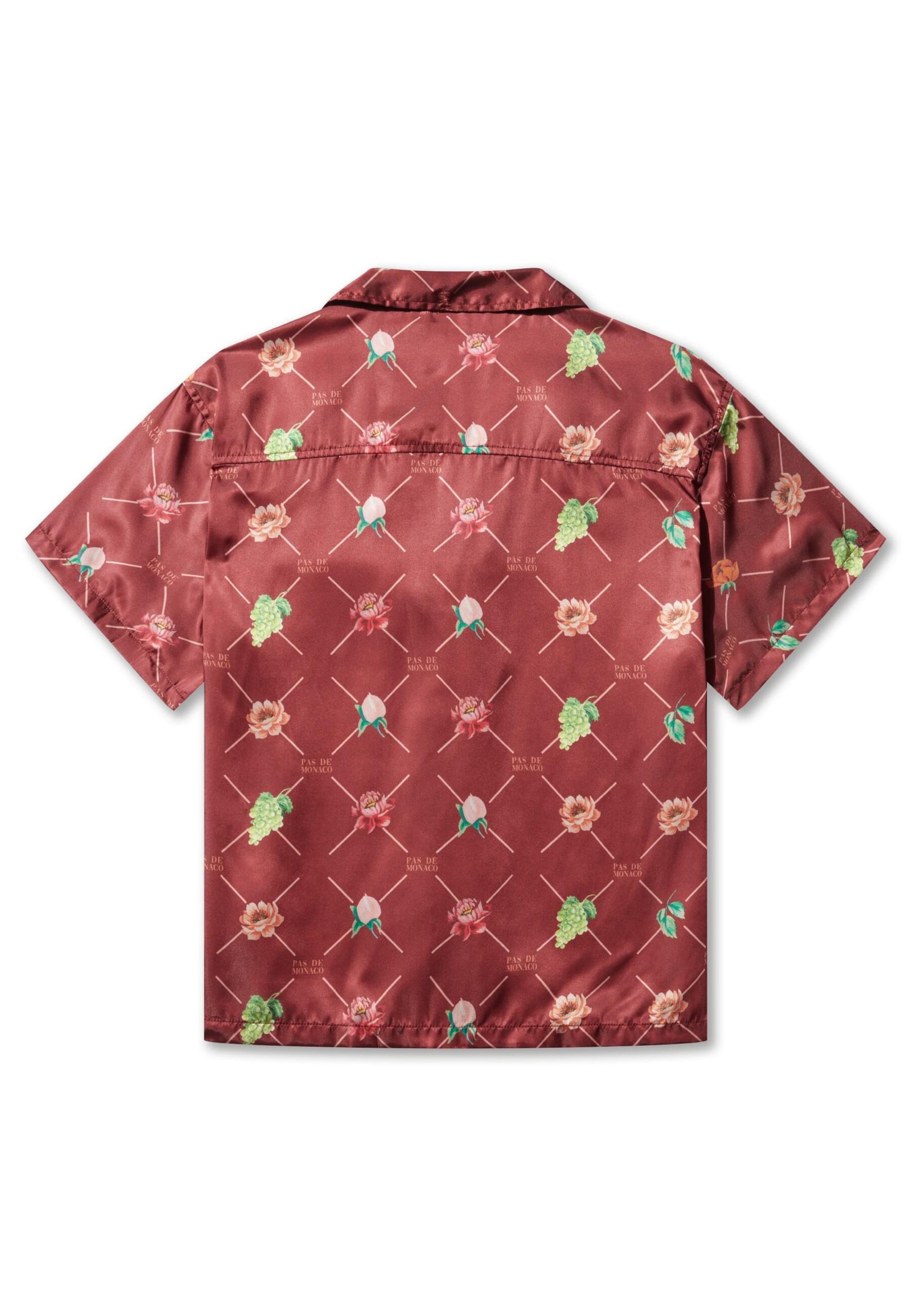 Coupe regular Chemise 'FRUIT MONOGRAM CUBAN' Pas De Monaco en rouge