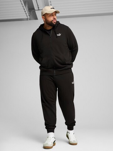 PUMA Athletic Zip-Up Hoodie 'Essentials No. 1' in Black