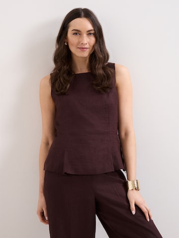 Phase Eight Bluse in Braun: Vorderseite
