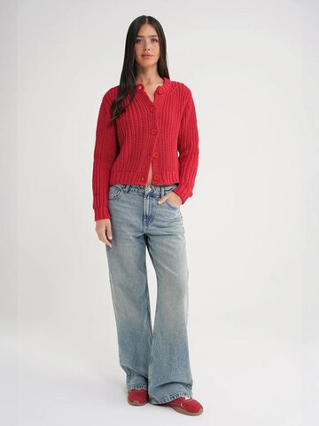 MixRay Knit cardigan in Red