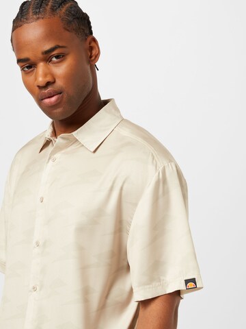 ELLESSE Comfort fit Button Up Shirt 'Capri' in Beige