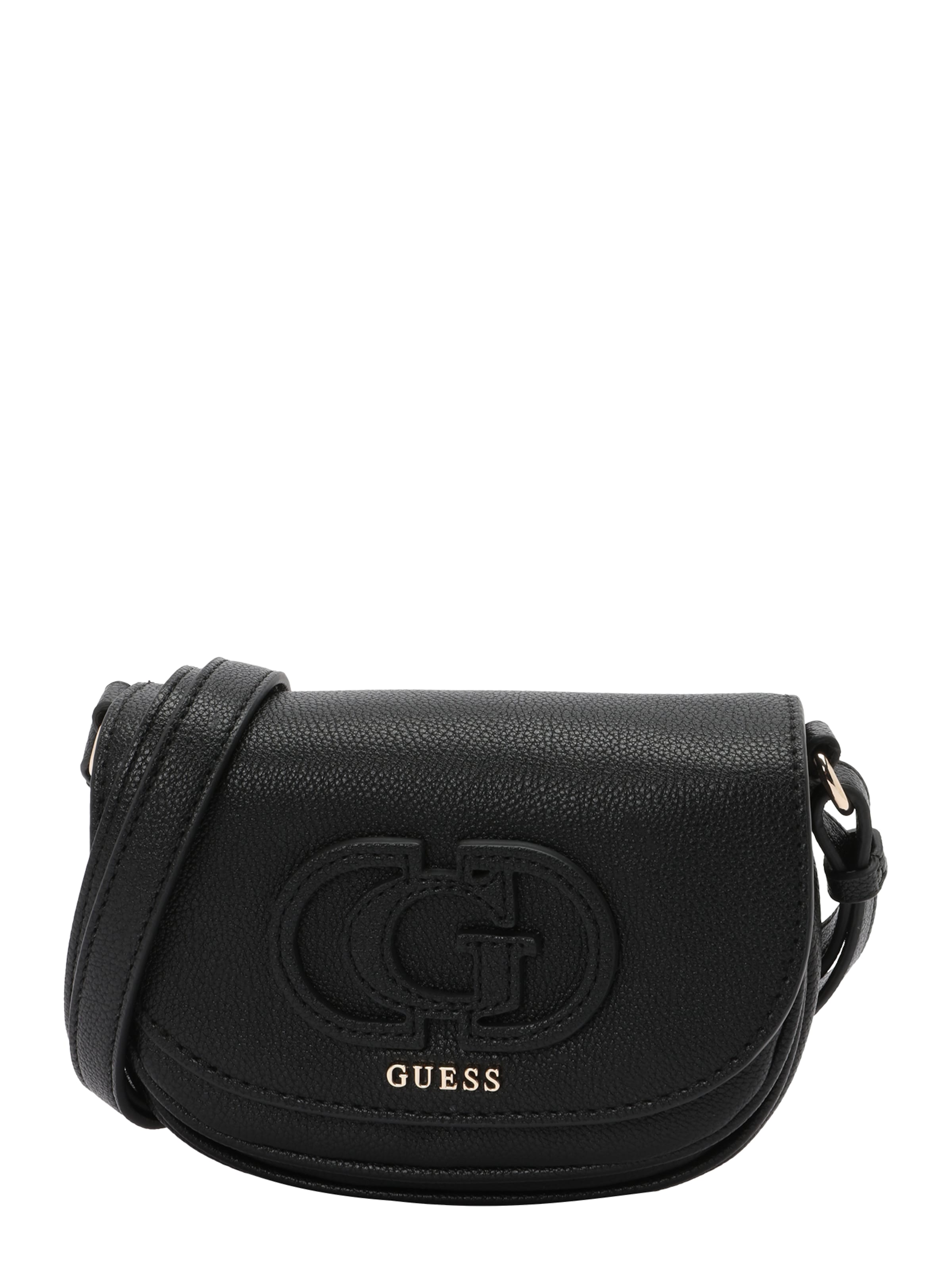 GUESS Skuldertaske 'CALEBRA MINI CNVRTBL XBDY FLAP' i sort: forside