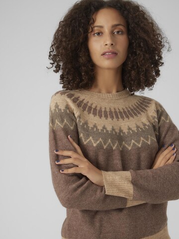VERO MODA Trui 'SIMONE' in Bruin