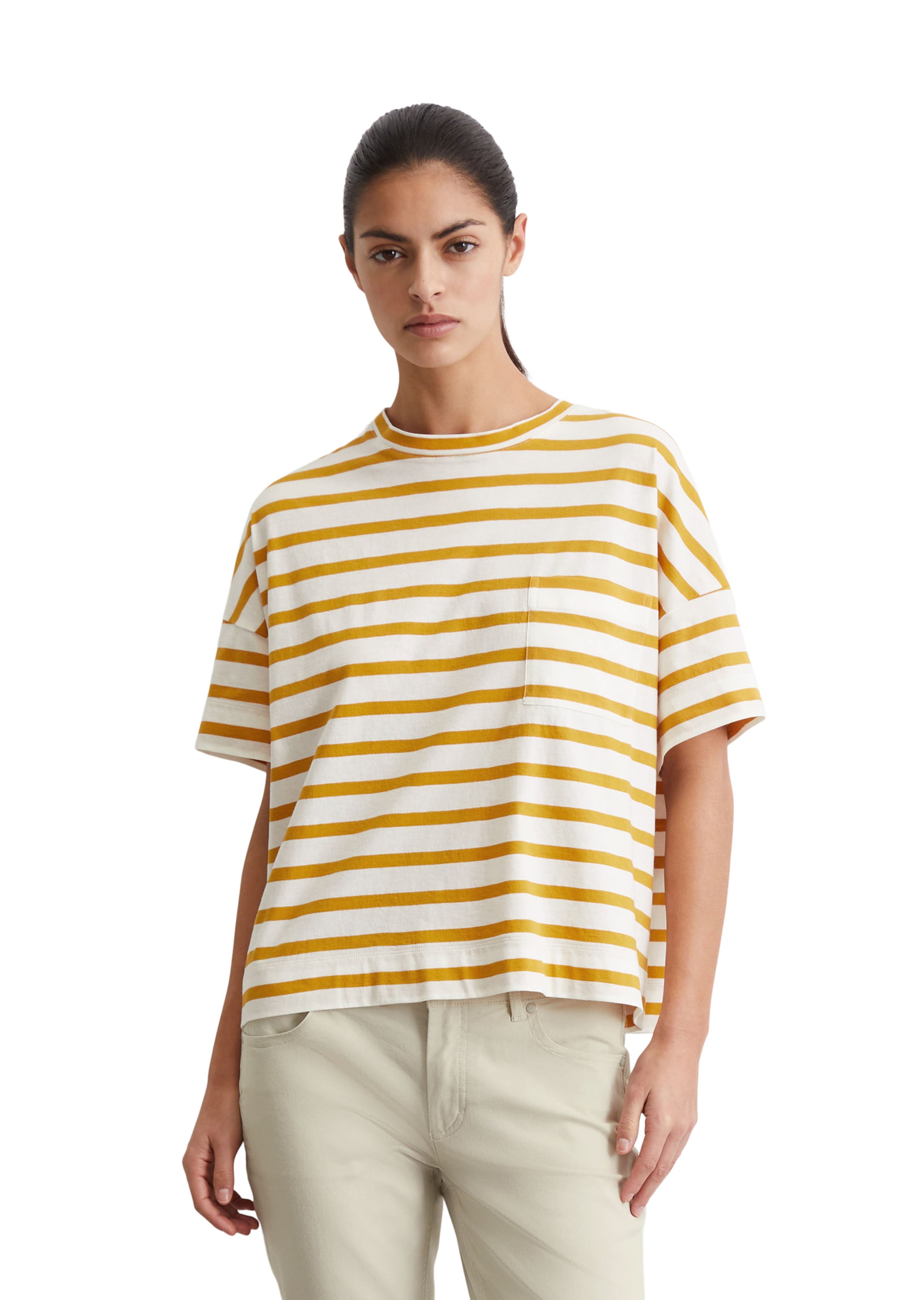 T-shirt Marc O'Polo en jaune : devant